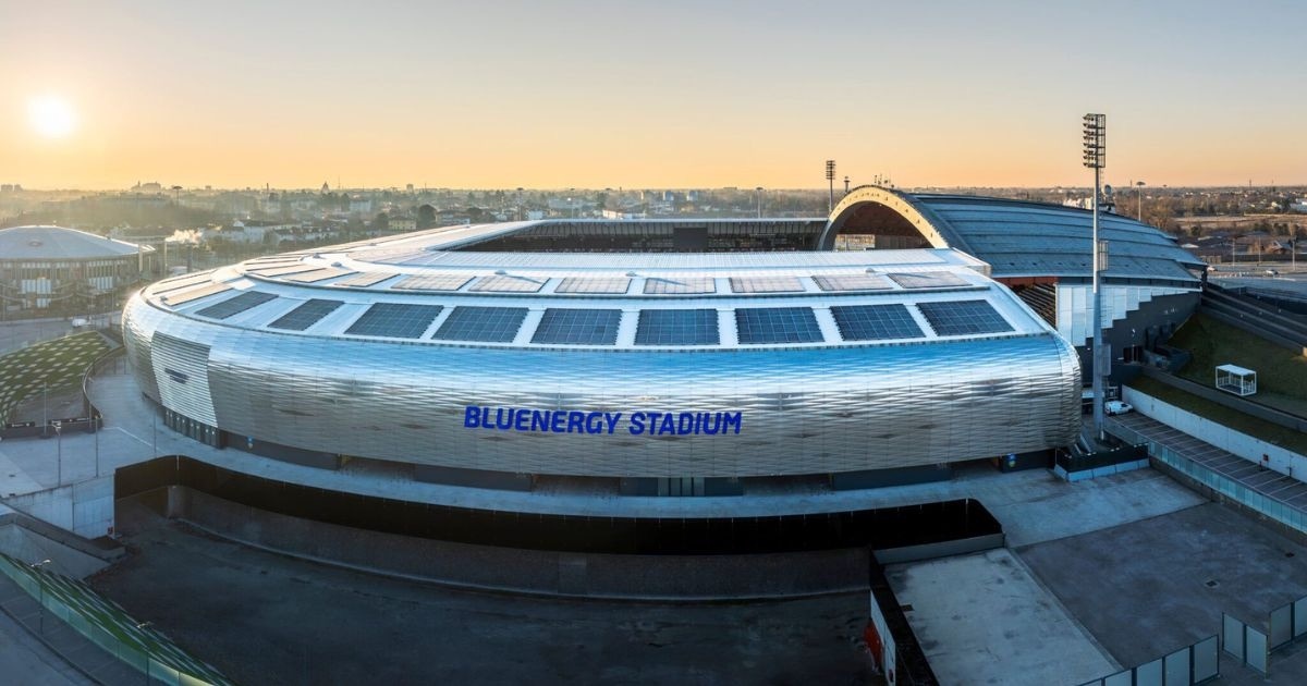 Il Bluenergy Stadium visto dall’alto